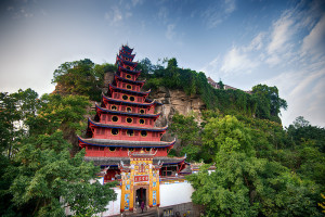Pagode Shibaozhai : les douze étages qui mènent au temple sur la colline