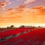 La plage rouge de Panjin 