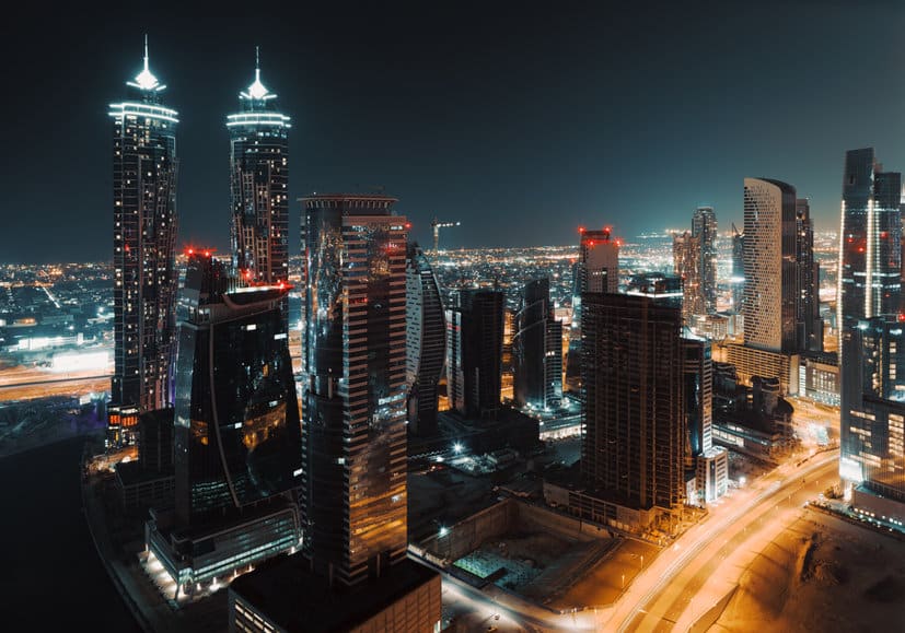 Vue sur la vile de Dubai