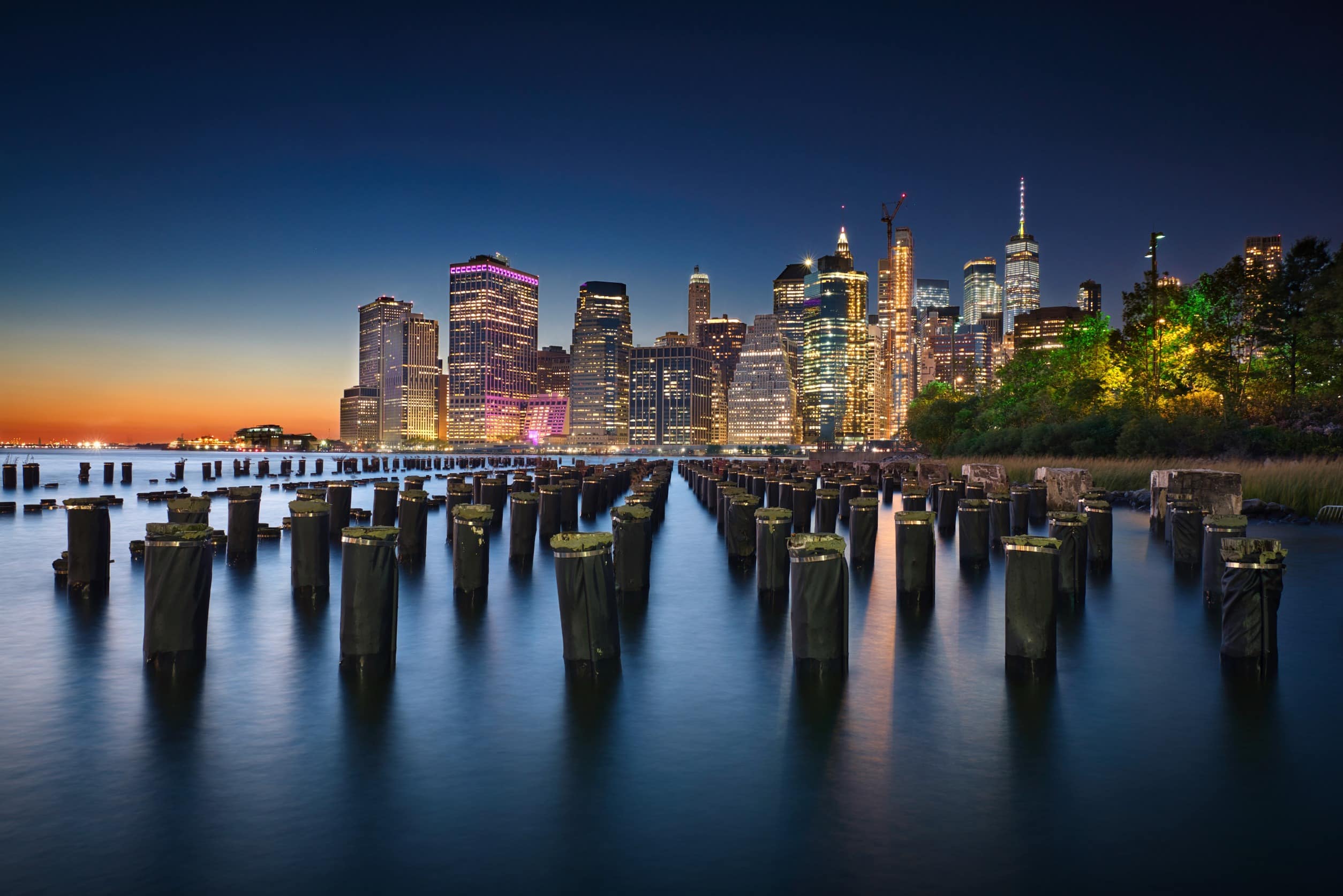 Photo de new york vue depuis brooklyn